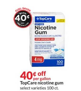 Hy-Vee Topcare nicotine gum offer