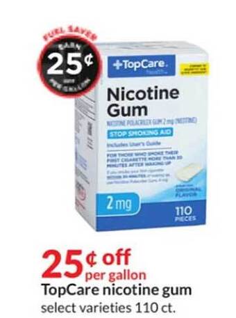 Hy-Vee Topcare nicotine gum offer