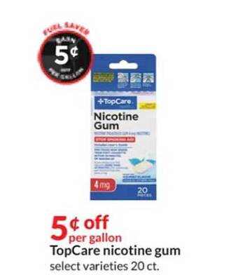 Hy-Vee Topcare nicotine gum offer