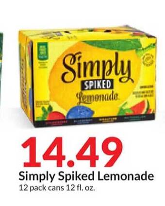 Hy-Vee Simply spiked lemonade offer