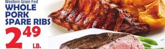 Bravo Supermarkets Whole pork spare ribs offer