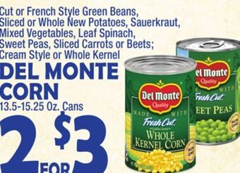 Bravo Supermarkets Del monte corn offer