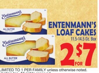 Bravo Supermarkets Entenmann's loaf cakes offer