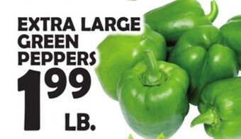 Bravo Supermarkets Extra large green peppers offer