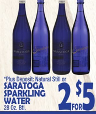 Bravo Supermarkets Saratoga sparkling water offer