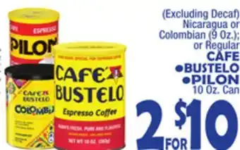 Bravo Supermarkets Cafe bustelo, pilon offer