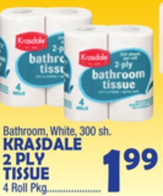 Bravo Supermarkets Krasdale 2 ply tissue offer