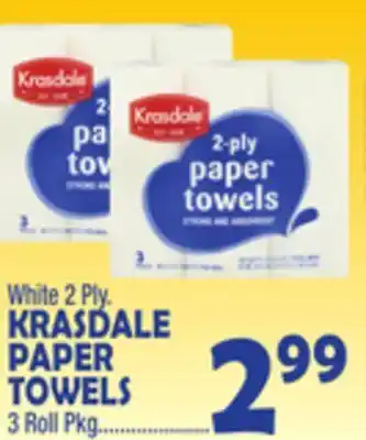 Bravo Supermarkets Krasdale paper towels offer
