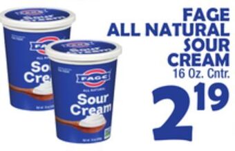 Bravo Supermarkets Fage all natural sour cream offer