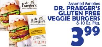 Bravo Supermarkets Dr. praeger's gluten free veggie burgers offer