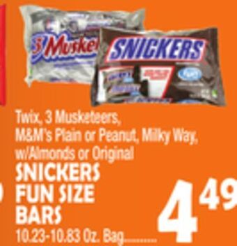Bravo Supermarkets Snickers fun size bars offer