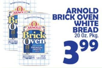 Bravo Supermarkets Arnold brick oven white bread offer