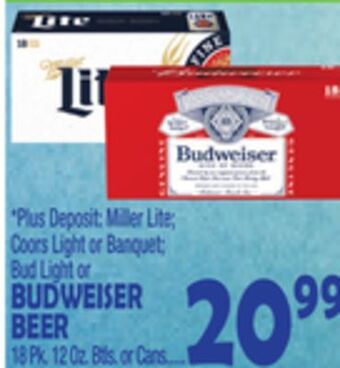 Bravo Supermarkets Budweiser beer offer