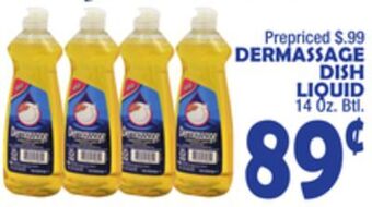 Bravo Supermarkets Dermassage dish liquid offer
