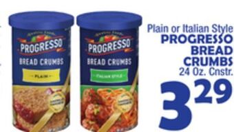 Bravo Supermarkets Progresso bread crumbs offer