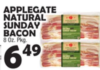 Bravo Supermarkets Applegate natural sunday bacon offer