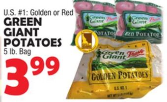 Bravo Supermarkets Green giant potatoes offer