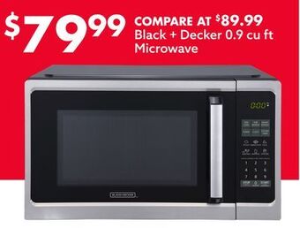 Big Lots Black + decker 0.9 cu ft microwave offer