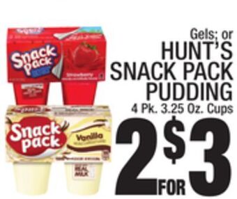 C Town Hunt's snack pack pudding offer