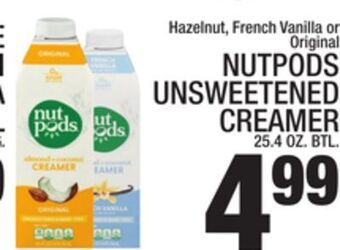 C Town Nutpods unsweetened creamer offer