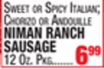 C Town Niman ranch sausage offer