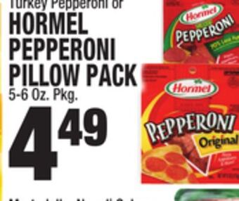 C Town Hormel pepperoni pillow pack offer