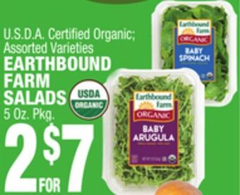C Town Earthbound farm salads offer