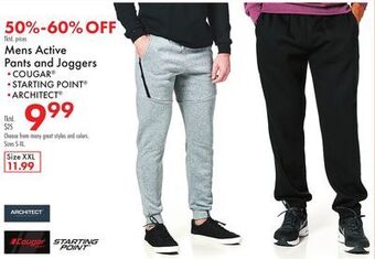Boscov's Mens active pants and joggers offer
