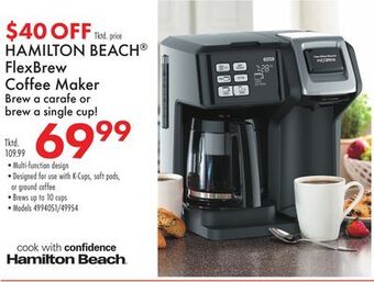 Boscov's Hamilton beach® flexbrew coffee maker offer