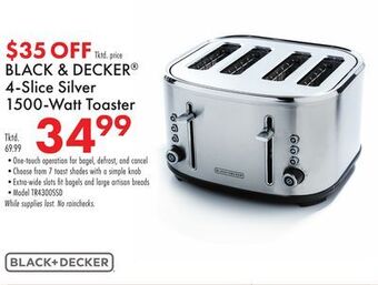 Boscov's Black & decker® 4-slice silver 1500-watt toaster offer