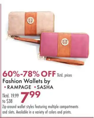 Boscov's Fashion wallets by •rampage •sasha offer