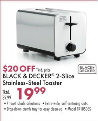 Boscov's Black & decker® 2-slice stainless-steel toaster offer