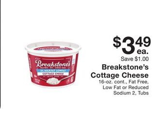 Fairway Store Market Breakstone's cottage cheese offer