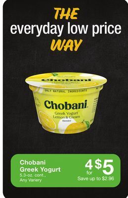 Fairway Store Market Chobani greek yogurt offer