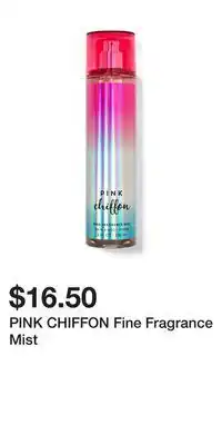 Bath & Body Works Pink chiffon fine fragrance mist offer