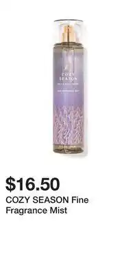 Bath & Body Works Cozy season fine fragrance mist offer