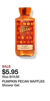 Bath & Body Works Pumpkin pecan waffles shower gel offer