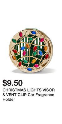 Bath & Body Works Christmas lights visor & vent clip car fragrance holder offer