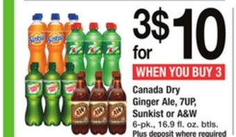 ACME Canada dry ginger ale, 7up, sunkist or a & w offer