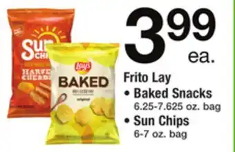 ACME Frito lay baked snacks 6.25-7.625 oz. bag, sun chips 6-7 oz. bag offer