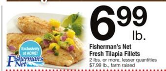 ACME Fisherman's net fresh tilapia fillets offer