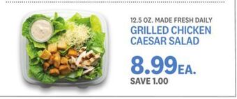 Kings Food Markets Grilled chicken caesar salad offer