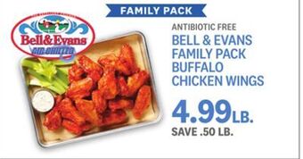 Kings Food Markets Bell & evans family pack buffalo chicken wings offer