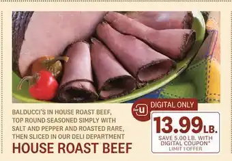 Balducci's House roast beef offer