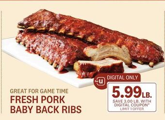 Balducci's Fresh pork baby back ribs offer