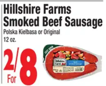 King Kullen Hillshire farms smoked beef sausage offer