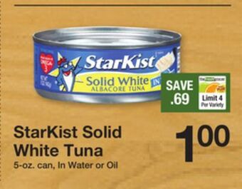The Fresh Grocer Solid white tuna offer
