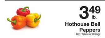 The Fresh Grocer Hothouse bell peppers offer