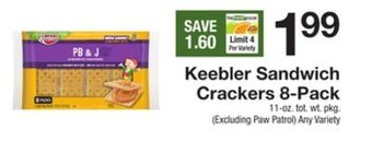 The Fresh Grocer Sandwich crackers 8-pack offer