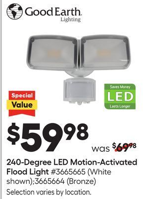 Lowe's 240-degree led motion-activated flood light offer
